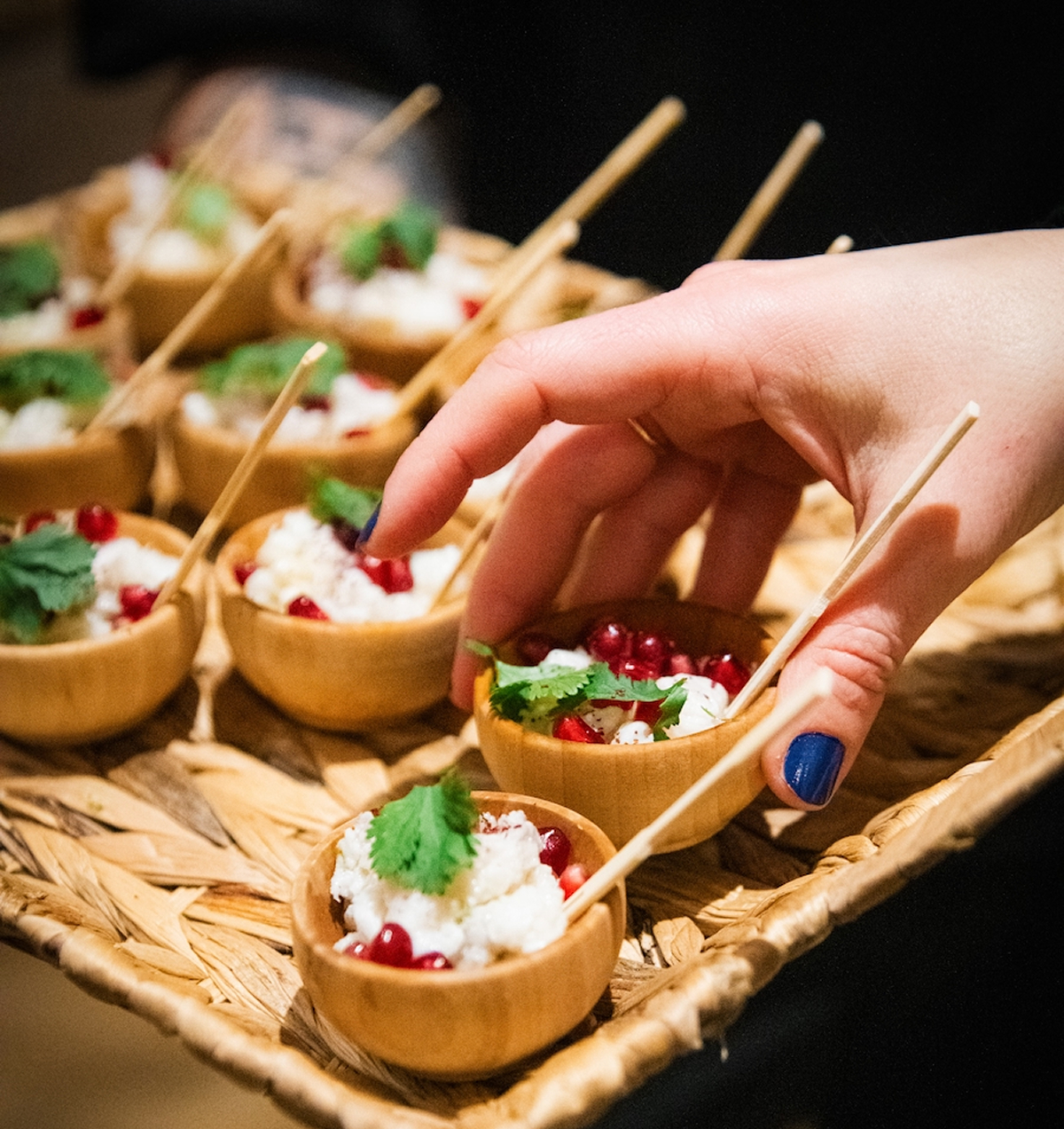 Pièces cocktail levantines finger food — SAVTA traiteur Marseille